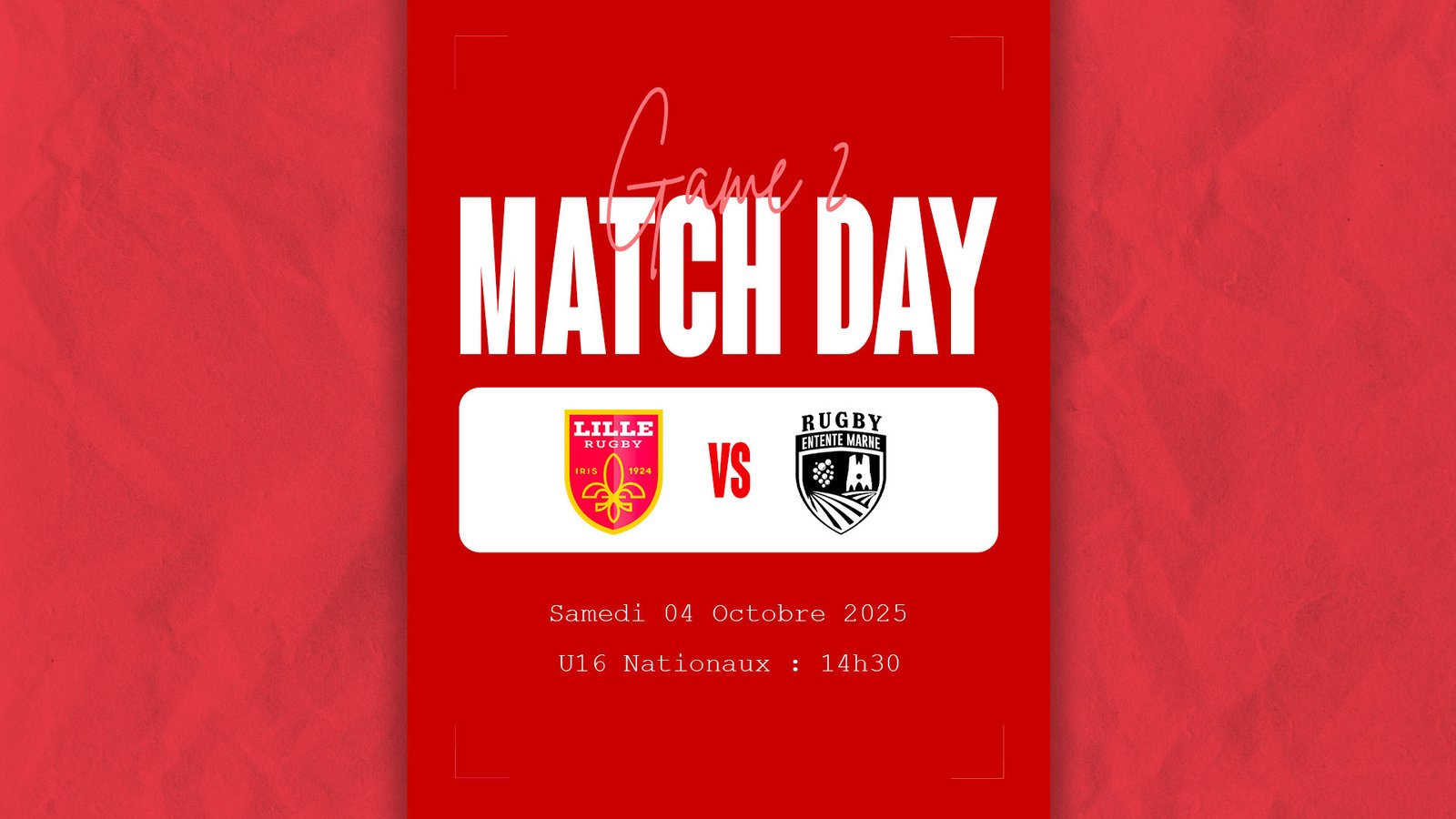 Deuxième match des U16 Nationaux