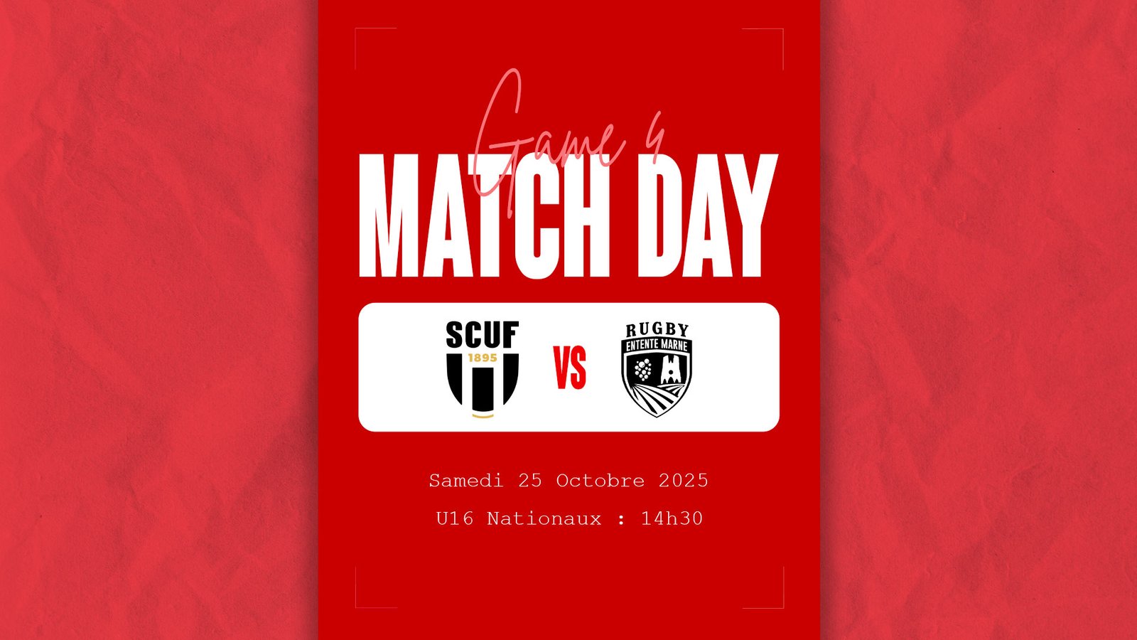 Quatrième match des U16 Nationaux