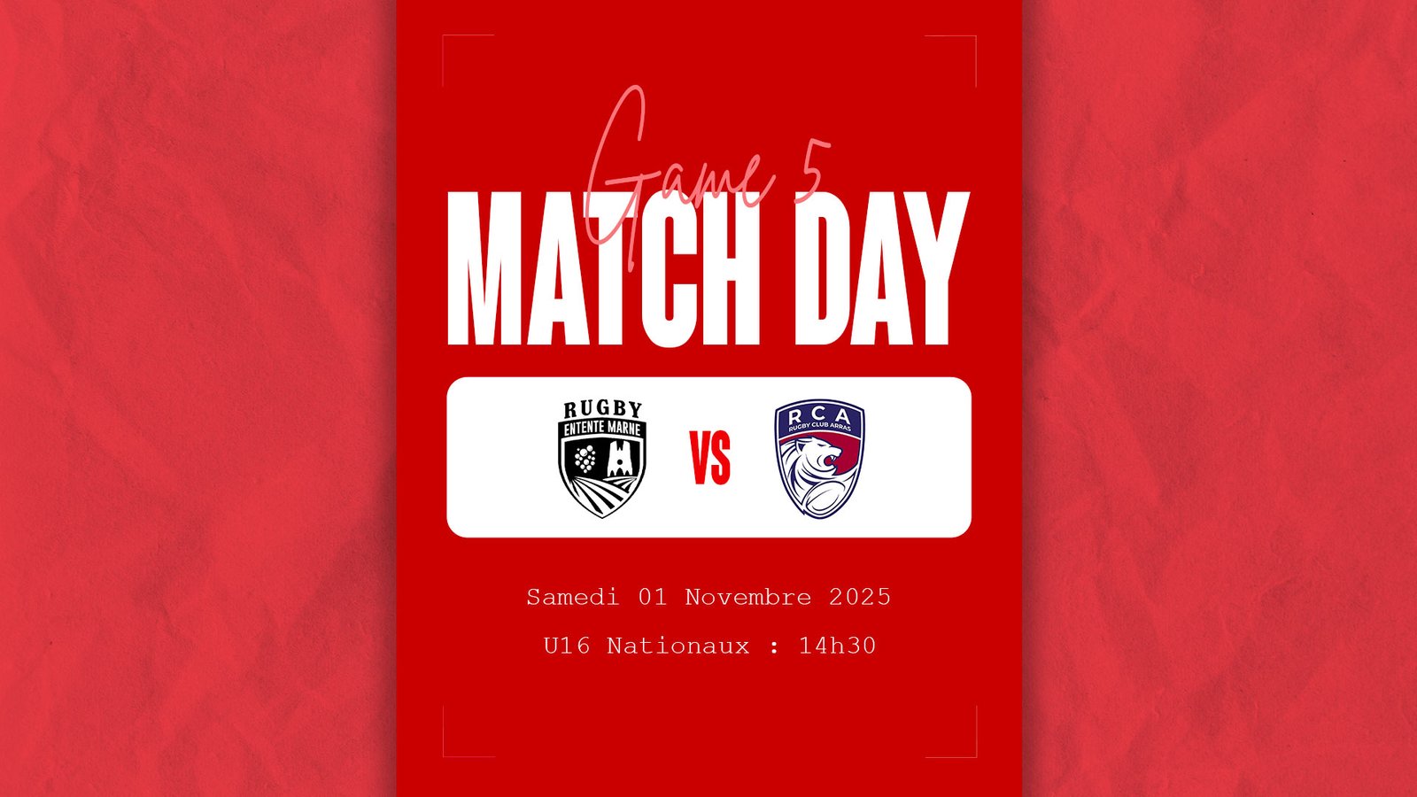 Cinquième match des U16 Nationaux